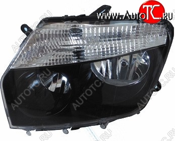 2 949 р. Фара BRIGHTROAD (под эл. корректор, черная, левая) Renault Duster HS дорестайлинг (2010-2015)  с доставкой в г. Вологда