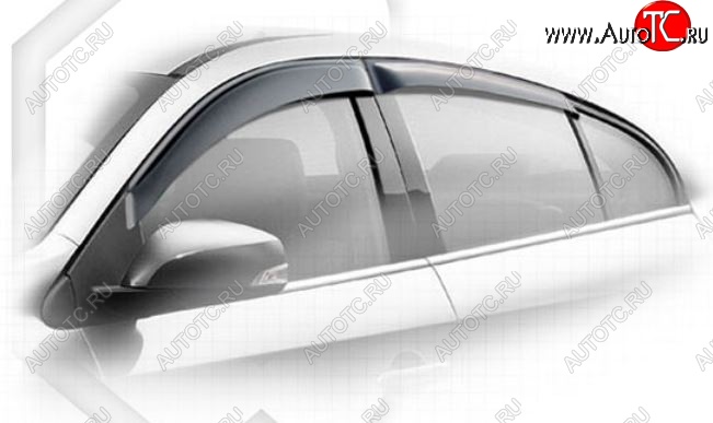 2 079 р. Комплект дефлекторов окон CA-Plastic  Renault Fluence (2010-2012) дорестайлинг (Classic полупрозрачный, Без хром.молдинга)  с доставкой в г. Вологда
