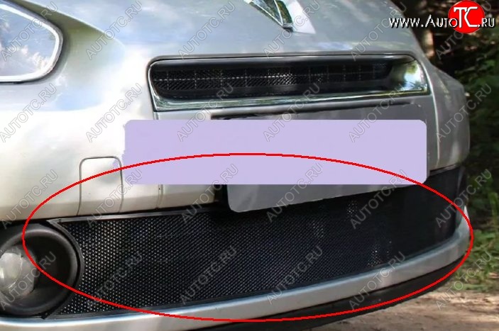 2 099 р. Нижняя решётка в воздуховод автомобиля Russtal (черная) Renault Fluence дорестайлинг (2010-2012)  с доставкой в г. Вологда
