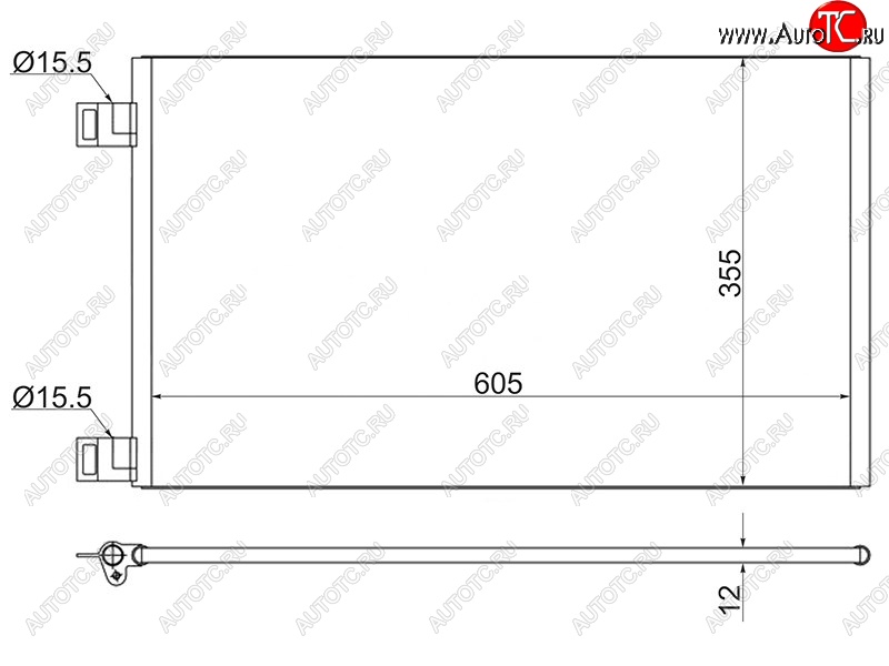 4 399 р. Радиатор кондиционера SAT  Renault Kangoo  KW0 (2008-2013) дорестайлинг  с доставкой в г. Вологда