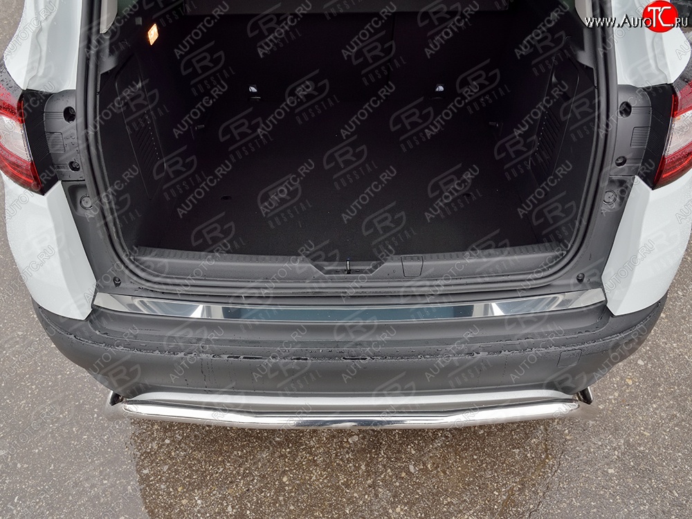 1 569 р. Накладка защитная на верхнюю часть заднего бампера Russtal Renault Kaptur дорестайлинг (2016-2020)  с доставкой в г. Вологда