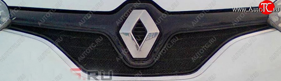 1 539 р. Сетка в решетку радиатора Russtal Renault Kaptur дорестайлинг (2016-2020) (черная)  с доставкой в г. Вологда