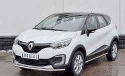 13 199 р. Защита переднего бампера (Ø42 мм, нержавейка) SLITKOFF Renault Kaptur дорестайлинг (2016-2020)  с доставкой в г. Вологда. Увеличить фотографию 2