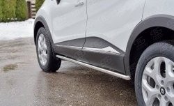 15 599 р. Защита порогов из круглой трубы диаметром 42 мм SLITKOFF Renault Kaptur рестайлинг (2020-2025)  с доставкой в г. Вологда. Увеличить фотографию 2