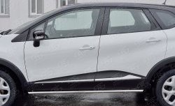 15 599 р. Защита порогов из круглой трубы диаметром 42 мм SLITKOFF Renault Kaptur рестайлинг (2020-2025)  с доставкой в г. Вологда. Увеличить фотографию 4