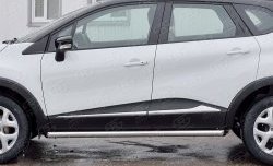 19 549 р. Защита порогов из круглой трубы диаметром 63 мм SLITKOFF Renault Kaptur рестайлинг (2020-2025)  с доставкой в г. Вологда. Увеличить фотографию 4