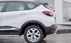 12 699 р. Защита заднего бампера (Ø42 мм уголки, нержавейка) SLITKOFF Renault Kaptur дорестайлинг (2016-2020)  с доставкой в г. Вологда. Увеличить фотографию 4