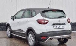 13 999 р. Защита заднего бампера (Ø42 мм волна, нержавейка) SLITKOFF Renault Kaptur дорестайлинг (2016-2020)  с доставкой в г. Вологда. Увеличить фотографию 2