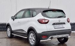 13 849 р. Защита заднего бампера (Ø63 мм уголки, нержавейка) SLITKOFF Renault Kaptur дорестайлинг (2016-2020)  с доставкой в г. Вологда. Увеличить фотографию 2