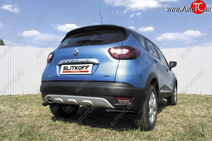 5 849 р. Уголки d42 Renault Kaptur дорестайлинг (2016-2020) (Цвет: серебристый)  с доставкой в г. Вологда