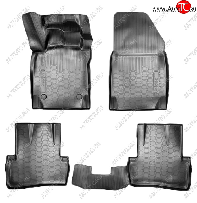 2 499 р. Коврики салонные Noplast (3D) Renault Kaptur дорестайлинг (2016-2020) (Черные)  с доставкой в г. Вологда