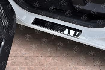 1 569 р. Накладки порожков салона Russtal Renault Kaptur дорестайлинг (2016-2020) (нержавейка зеркальная)  с доставкой в г. Вологда. Увеличить фотографию 2