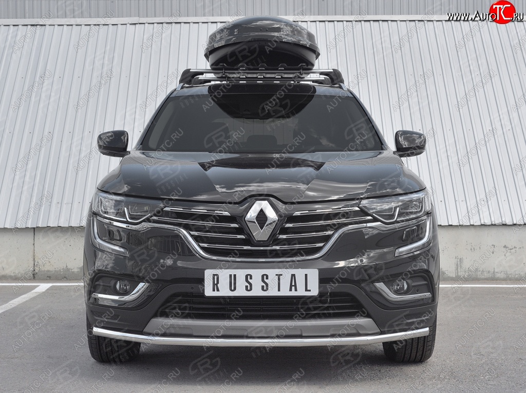 14 999 р. Защита переднего бампера (Ø42 мм, нержавейка) SLITKOFF Renault Koleos 2 (2016-2025)  с доставкой в г. Вологда