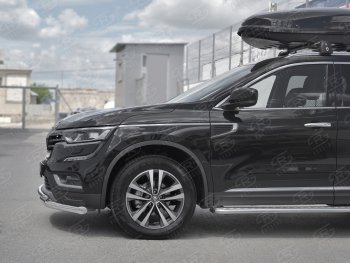 21 749 р. Защита переднего бампера (2 трубы Ø63 и 42 мм, нержавейка) SLITKOFF Renault Koleos 2 (2016-2025)  с доставкой в г. Вологда. Увеличить фотографию 4