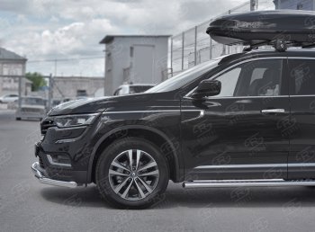 16 099 р. Защита переднего бампера (2 трубы Ø63 и 75х42 мм, нержавейка) Russtal Renault Koleos 2 (2016-2025)  с доставкой в г. Вологда. Увеличить фотографию 4