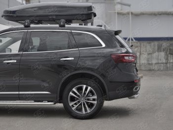 14 999 р. Защита заднего бампера (Ø63 мм, нержавейка) SLITKOFF Renault Koleos 2 (2016-2025)  с доставкой в г. Вологда. Увеличить фотографию 3