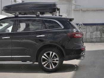 18 849 р. Защита заднего бампера (2 трубы Ø63 и 42 мм, нержавейка) SLITKOFF Renault Koleos 2 (2016-2025)  с доставкой в г. Вологда. Увеличить фотографию 3
