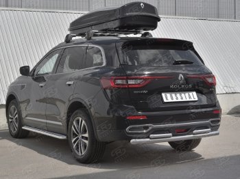 18 849 р. Защита заднего бампера (2 трубы Ø63 и 42 мм, нержавейка) SLITKOFF Renault Koleos 2 (2016-2025)  с доставкой в г. Вологда. Увеличить фотографию 4
