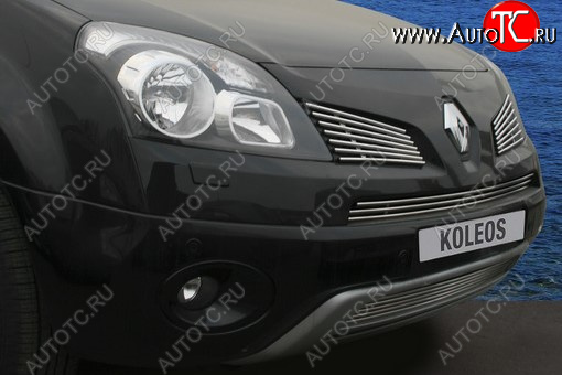 2 267 р. Декоративный элемент воздухозаборника Souz96 (2 элемента - верх+низ) Renault Koleos Phase 1 (2007-2011)  с доставкой в г. Вологда
