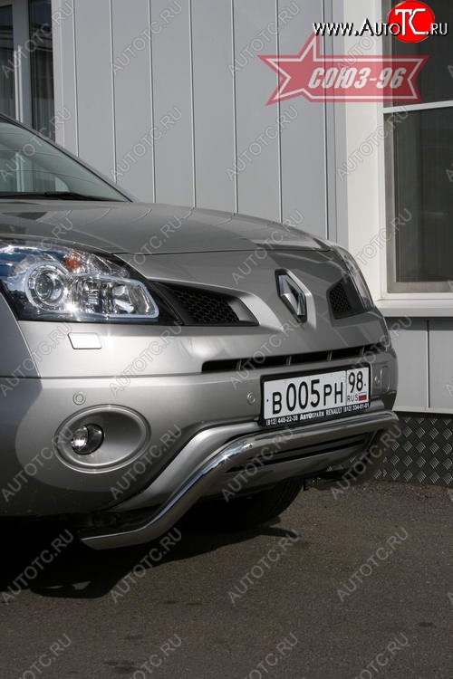 12 383 р. Защита переднего бампера Souz-96 (d60) Renault Koleos Phase 1 (2007-2011)  с доставкой в г. Вологда