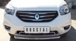 14 499 р. Одинарная защита переднего бампера диаметром 63 мм SLITKOFF Renault Koleos 1 Phase 2 (2011-2013)  с доставкой в г. Вологда. Увеличить фотографию 2