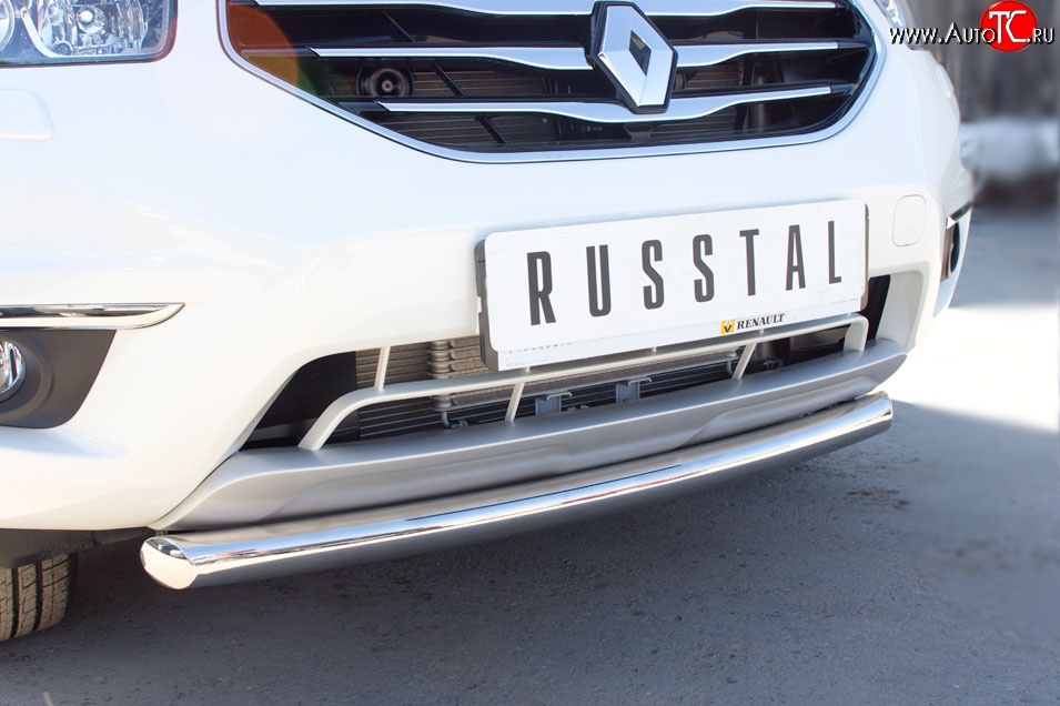 14 499 р. Одинарная защита переднего бампера диаметром 63 мм SLITKOFF Renault Koleos 1 Phase 2 (2011-2013)  с доставкой в г. Вологда