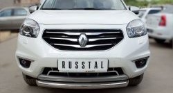 15 349 р. Одинарная защита переднего бампера диаметром 76 мм SLITKOFF Renault Koleos 1 Phase 2 (2011-2013)  с доставкой в г. Вологда. Увеличить фотографию 3