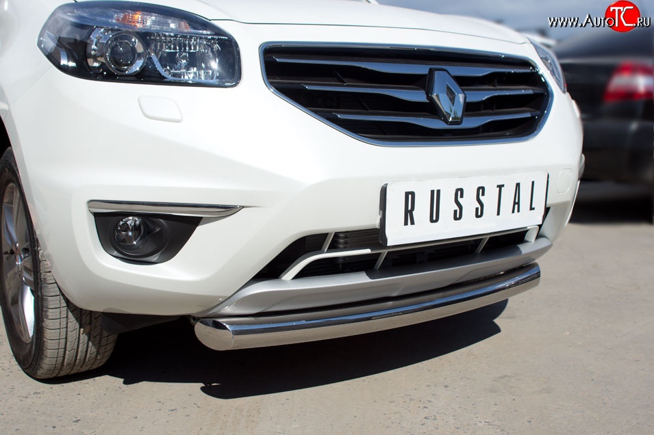 15 349 р. Одинарная защита переднего бампера диаметром 76 мм SLITKOFF Renault Koleos 1 Phase 2 (2011-2013)  с доставкой в г. Вологда
