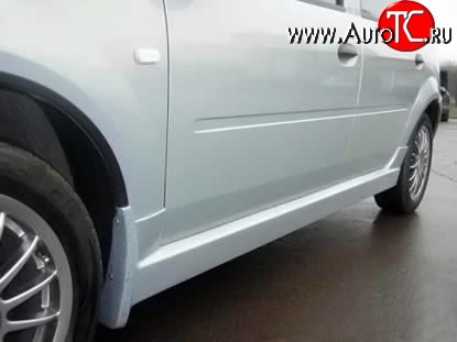 4 249 р. Пороги накладки Street Renault Logan 1 дорестайлинг (2004-2010) (Неокрашенные)  с доставкой в г. Вологда