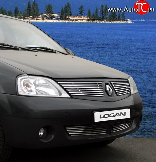 4 148 р. Декоративные вставки решетки радиатора Novline Renault Logan 1 дорестайлинг (2004-2010)  с доставкой в г. Вологда