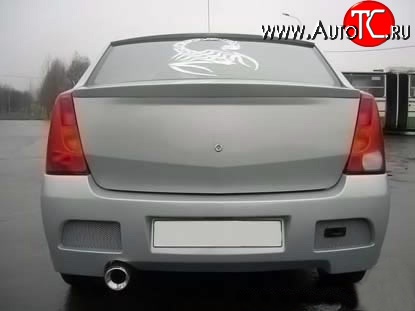 8 149 р. Задний бампер Street Renault Logan 1 дорестайлинг (2004-2010) (Неокрашенный)  с доставкой в г. Вологда