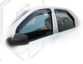 1 999 р. Дефлектора окон CA-Plastiс Renault Logan 1 рестайлинг (2010-2016) (серия Classic полупрозрачный, Без хром.молдинга)  с доставкой в г. Вологда. Увеличить фотографию 2
