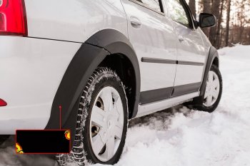 2 749 р. Расширитель арки RA (вылет 10 мм, задний правый) Renault Logan 1 рестайлинг (2010-2016) (Поверхность глянец (под покраску), Неокрашенный)  с доставкой в г. Вологда. Увеличить фотографию 2