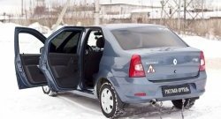 1 679 р. Накладки на порожки автомобиля RA Renault Logan 1 рестайлинг (2010-2016) (Комплект (4 шт.))  с доставкой в г. Вологда. Увеличить фотографию 2