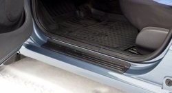 1 679 р. Накладки на порожки автомобиля RA Renault Logan 1 рестайлинг (2010-2016) (Комплект (4 шт.))  с доставкой в г. Вологда. Увеличить фотографию 3