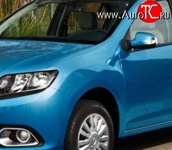 6 949 р. Переднее левое крыло (без отв. под повторитель) Стандартное Renault Logan 2 рестайлинг (2018-2025) (Окрашенное)  с доставкой в г. Вологда