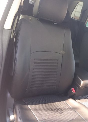 9 449 р. Чехлы для сидений Lord Autofashion Турин (экокожа) Renault Megane седан  дорестайлинг (2002-2006) (Чёрный, вставка чёрная)  с доставкой в г. Вологда. Увеличить фотографию 5