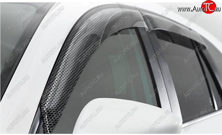2 199 р. Дефлектор капота CA-Plastiс exclusive  Renault Sandero  (BS) (2009-2014) (Серия Art черная, Без хром.молдинга)  с доставкой в г. Вологда