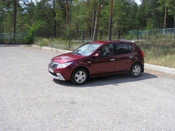 2 099 р. Накладка на передний бампер KART губа Renault Sandero (BS) (2009-2014) (Неокрашенная)  с доставкой в г. Вологда. Увеличить фотографию 2