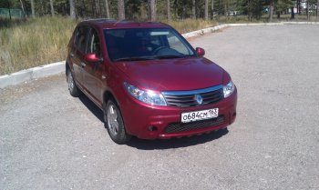 2 099 р. Накладка на передний бампер KART губа Renault Sandero (BS) (2009-2014) (Неокрашенная)  с доставкой в г. Вологда. Увеличить фотографию 3