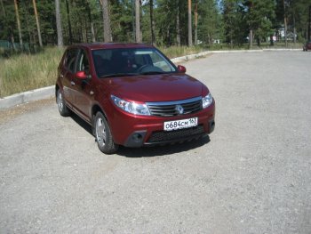 2 099 р. Накладка на передний бампер KART губа Renault Sandero (BS) (2009-2014) (Неокрашенная)  с доставкой в г. Вологда. Увеличить фотографию 4