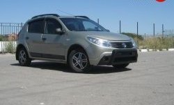 4 249 р. Высокая Накладка Kart на передний бампер Renault Sandero (BS) (2009-2014) (Неокрашенная)  с доставкой в г. Вологда. Увеличить фотографию 9