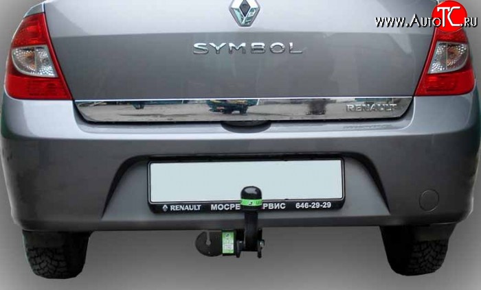 7 799 р. Фаркоп Лидер Плюс Renault Symbol седан LU (2008-2012) (Без электропакета)  с доставкой в г. Вологда