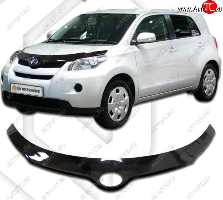 2 399 р. Дефлектор капота CA-Plastiс Exclusive  Scion xD (2007-2014) (Classic черный, Без надписи)  с доставкой в г. Вологда