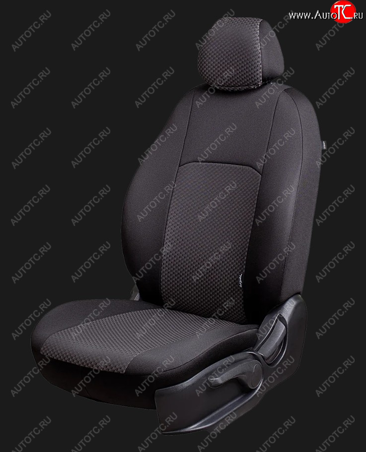 5 999 р. Чехлы сидений Lord Autofashion Дублин (жаккард, 60/40, 3Г-образ. подголовника) Chevrolet Aveo T250 седан рестайлинг (2006-2011) (Серый, стежок серый)  с доставкой в г. Вологда