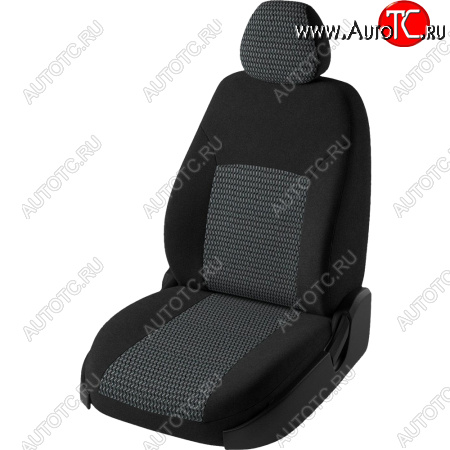 7 849 р. Чехлы сидений Lord Autofashion Дублин (жаккард, 60/40, раздельное заднее сиденье, 2Г-образ. подголовника) Chevrolet Cobalt седан дорестайлинг (2011-2016) (Чёрный, зигзаг)  с доставкой в г. Вологда