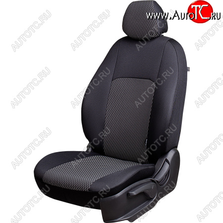 5 399 р. Чехлы сидений Lord Autofashion Дублин (жаккард, цельное заднее сиденье) Daewoo Matiz M150 рестайлинг (2000-2016) (Чёрный, прямоугольник чёрный)  с доставкой в г. Вологда