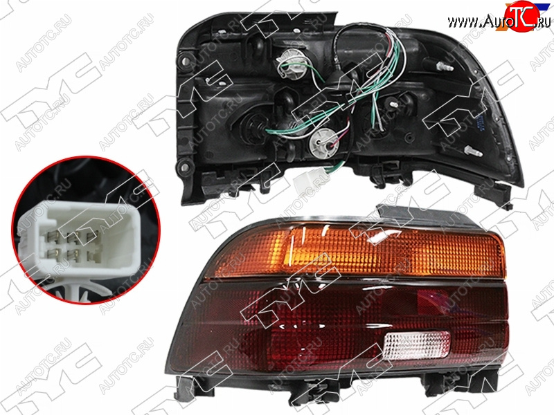 3 399 р. Левый фонарь задний TYC Toyota Corolla E100 седан (1991-2002)  с доставкой в г. Вологда