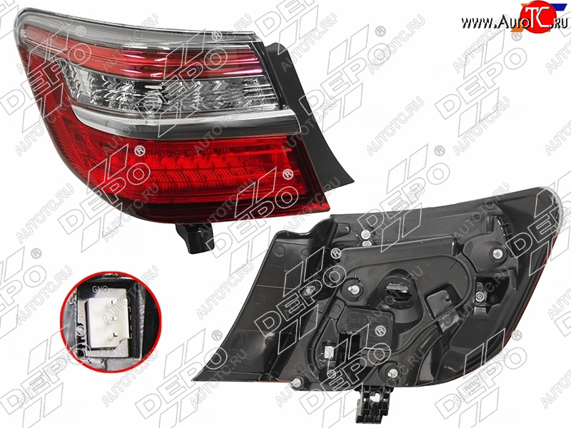 7 999 р. Левый фонарь задний DEPO Toyota Camry XV55 1-ый рестайлинг (2014-2017)  с доставкой в г. Вологда