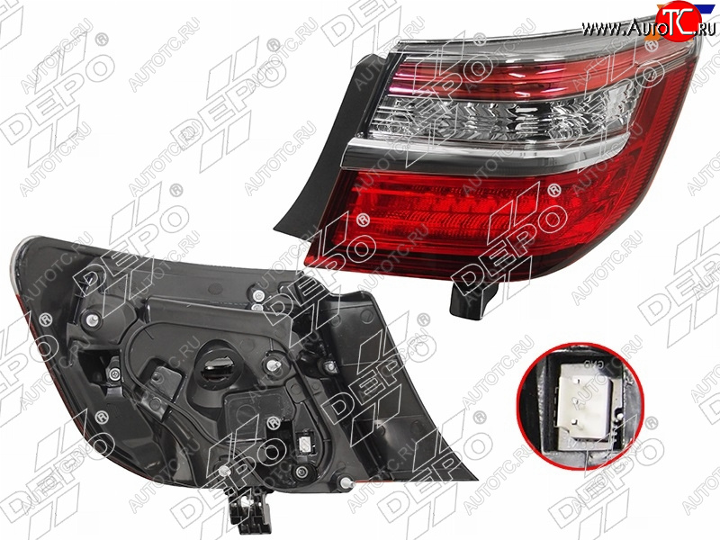 7 999 р. Правый фонарь задний DEPO Toyota Camry XV55 1-ый рестайлинг (2014-2017)  с доставкой в г. Вологда